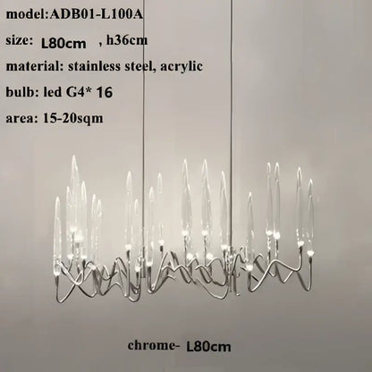 crystal branch chandelier gold dining room led light