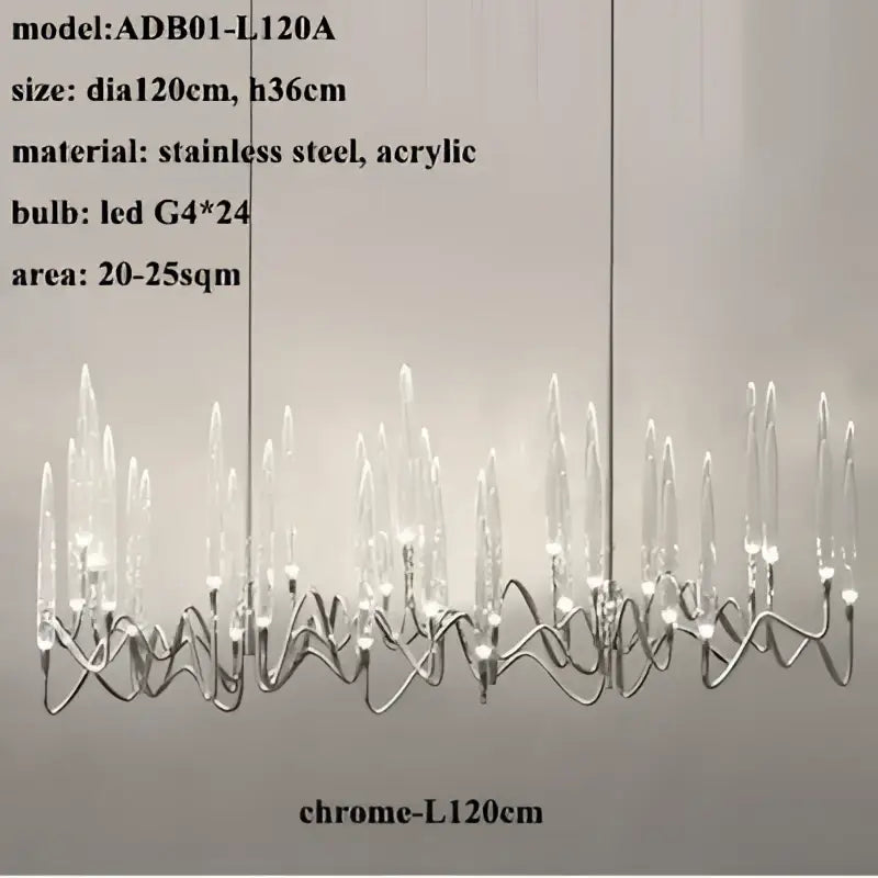 crystal branch chandelier gold dining room led light