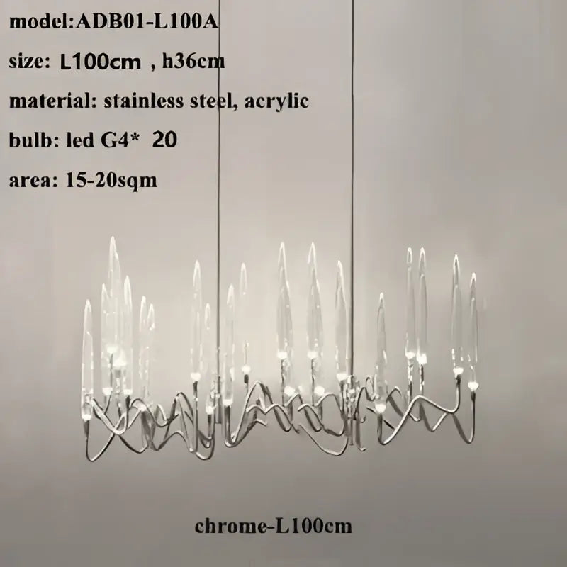 crystal branch chandelier gold dining room led light