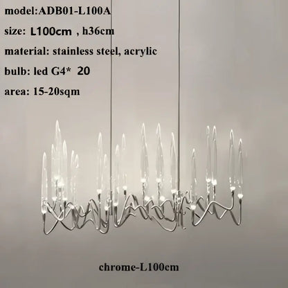crystal branch chandelier gold dining room led light