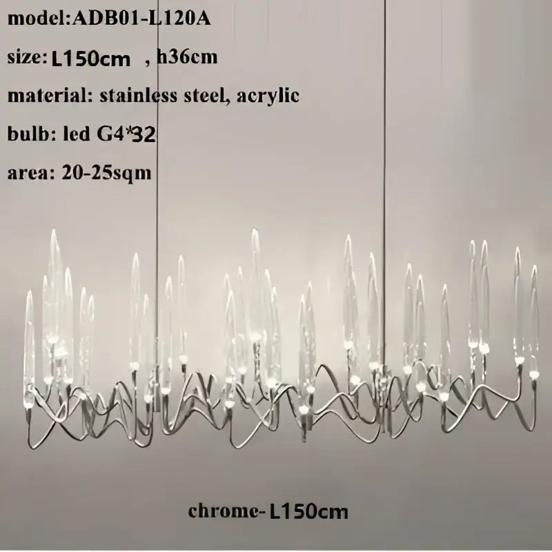 crystal branch chandelier gold dining room led light
