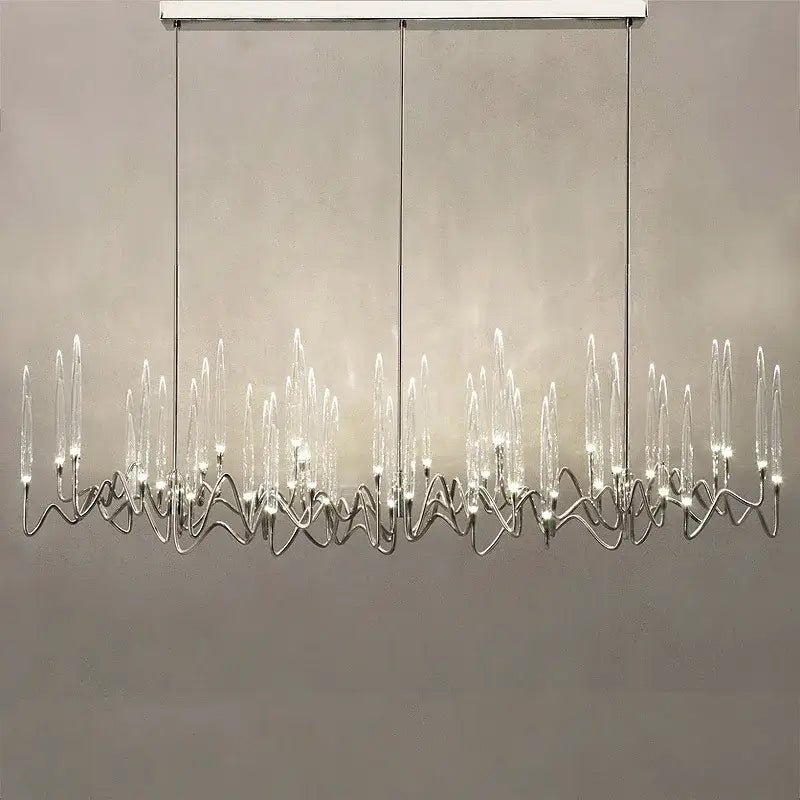 crystal branch chandelier gold dining room led light