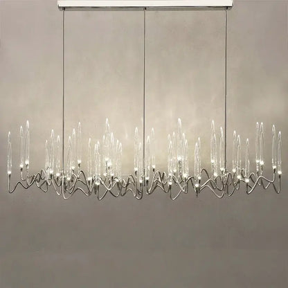 crystal branch chandelier gold dining room led light
