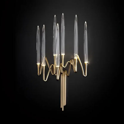 crystal branch chandelier gold dining room led light