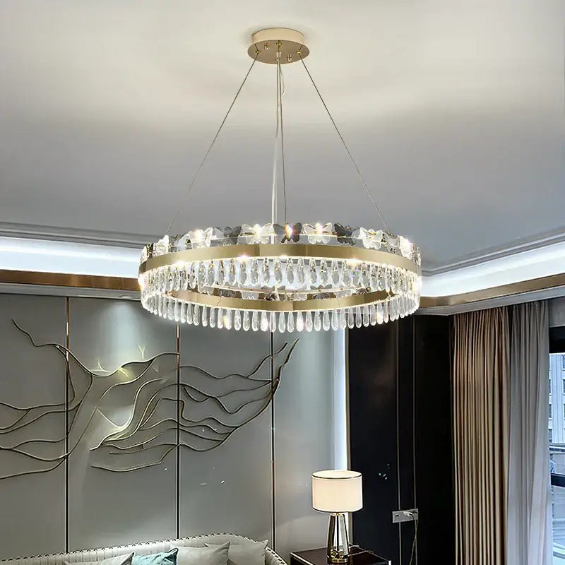 crystal butterfly living room luxury gold chandelier