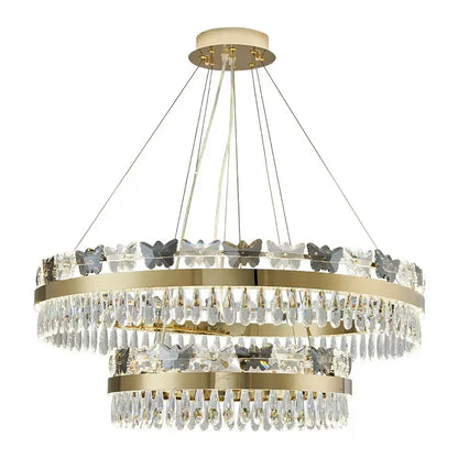 crystal butterfly living room luxury gold chandelier
