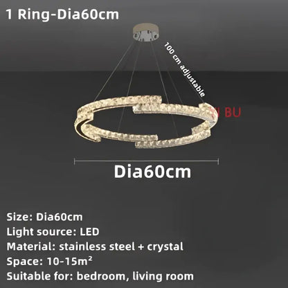 Modern crystal ceiling chandelier living room led light