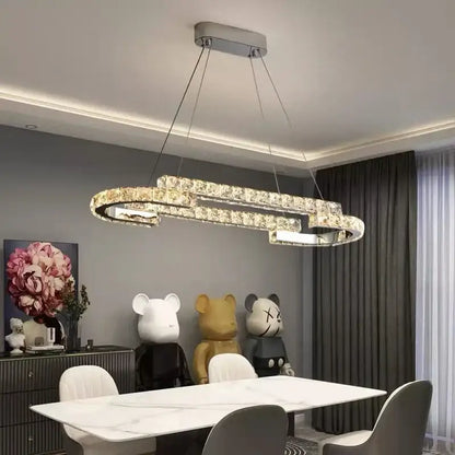 Modern crystal ceiling chandelier living room led light