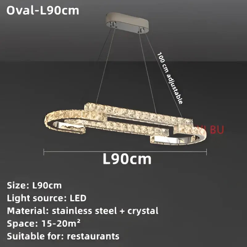 Modern crystal ceiling chandelier living room led light