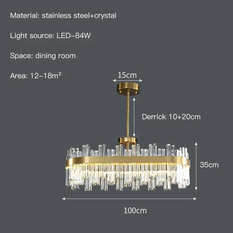 Modern gold crystal ceiling chandelier living room tiered pendant