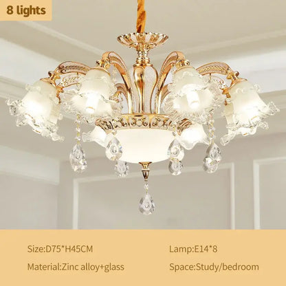 Modern luxury gold crystal ceiling chandelier for living room
