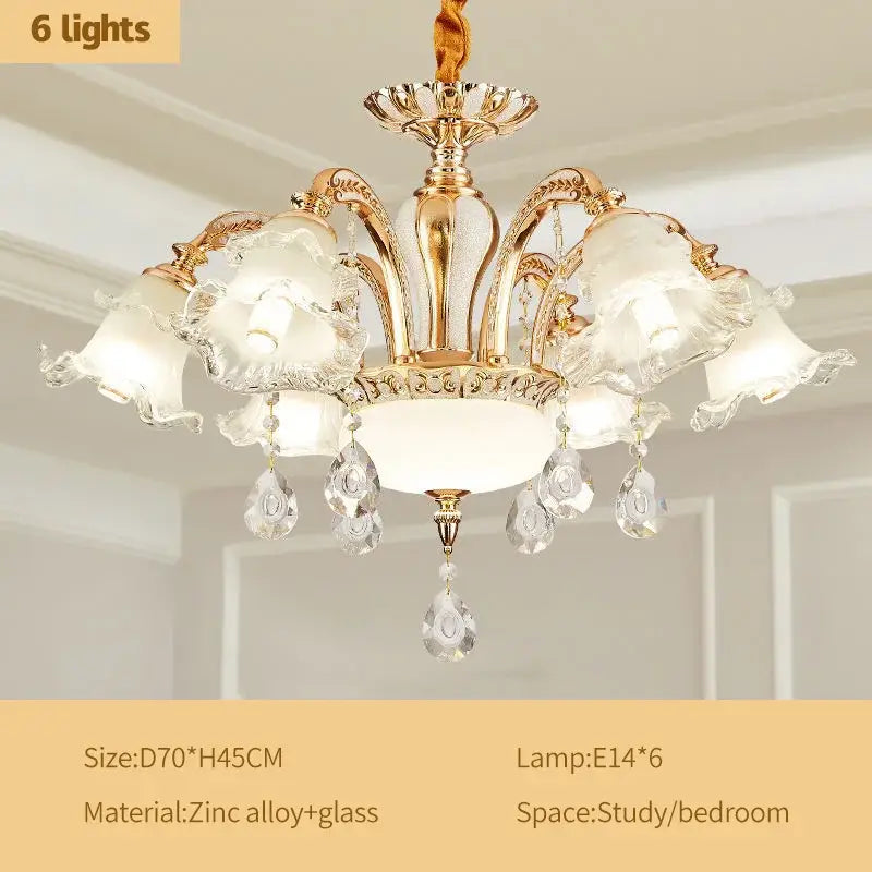 Modern luxury gold crystal ceiling chandelier for living room