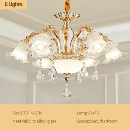 Modern luxury gold crystal ceiling chandelier for living room