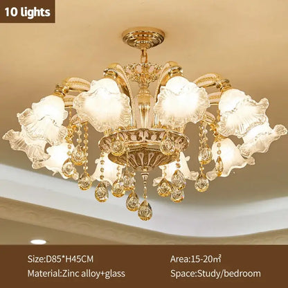 Modern luxury gold crystal ceiling chandelier for living room