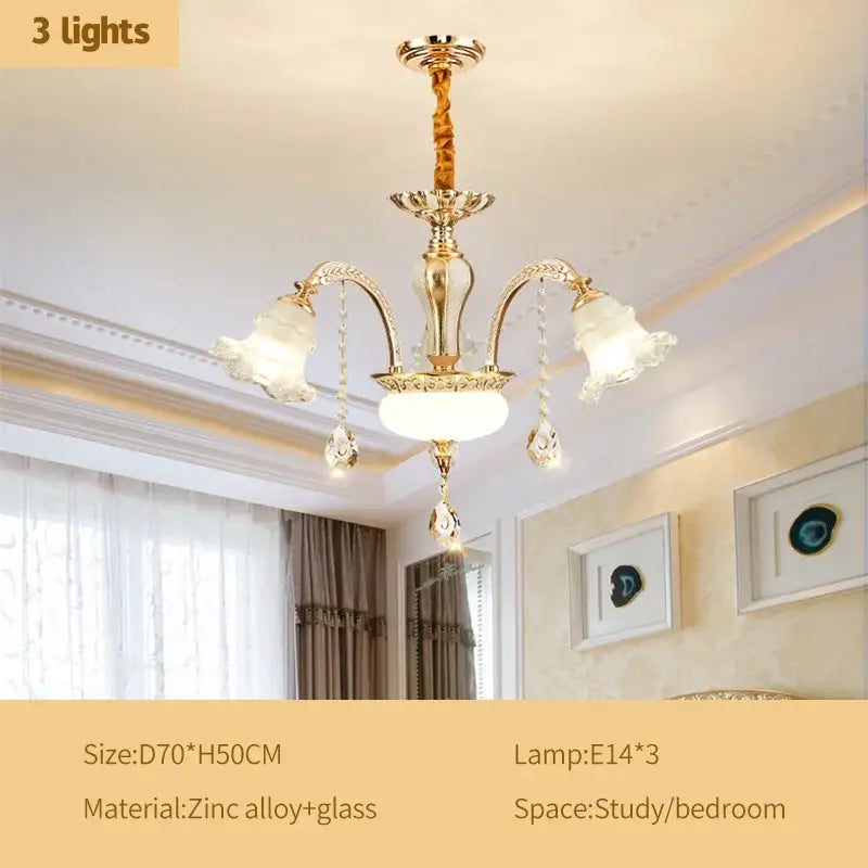 Modern luxury gold crystal ceiling chandelier for living room