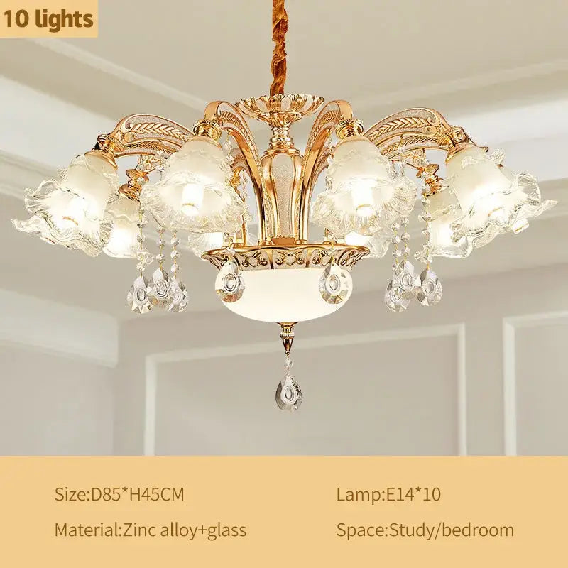 Modern luxury gold crystal ceiling chandelier for living room