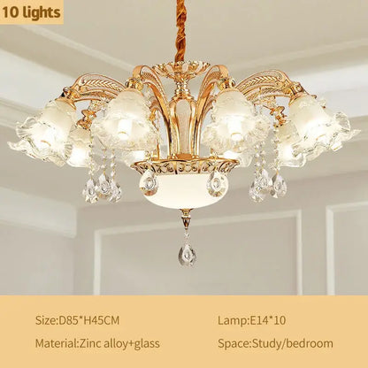 Modern luxury gold crystal ceiling chandelier for living room