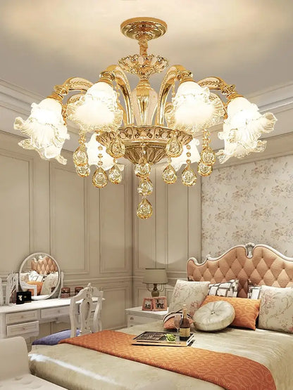 Modern luxury gold crystal ceiling chandelier for living room