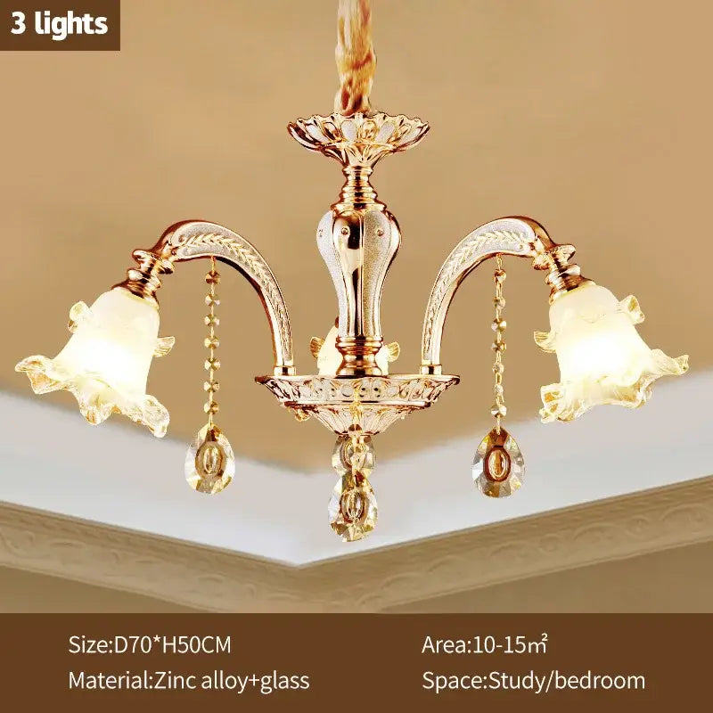 Modern luxury gold crystal ceiling chandelier for living room