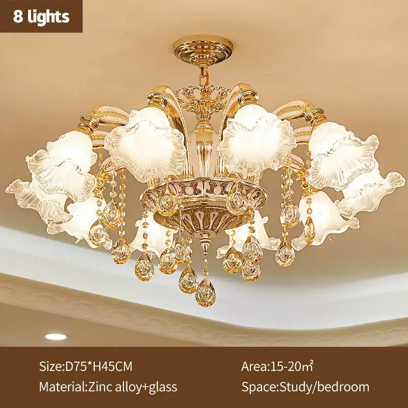 Modern luxury gold crystal ceiling chandelier for living room
