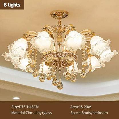Modern luxury gold crystal ceiling chandelier for living room