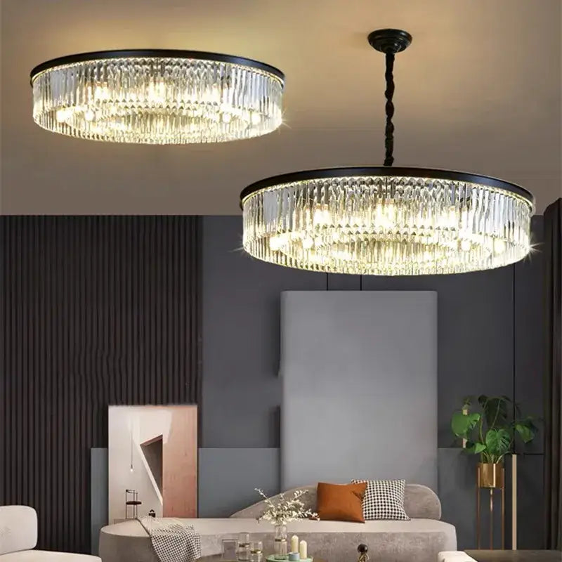 Vintage industrial black decorbites crystal ceiling chandelier dining room