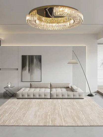 Luxury gold tiered crystal ceiling lamp living room chandelier
