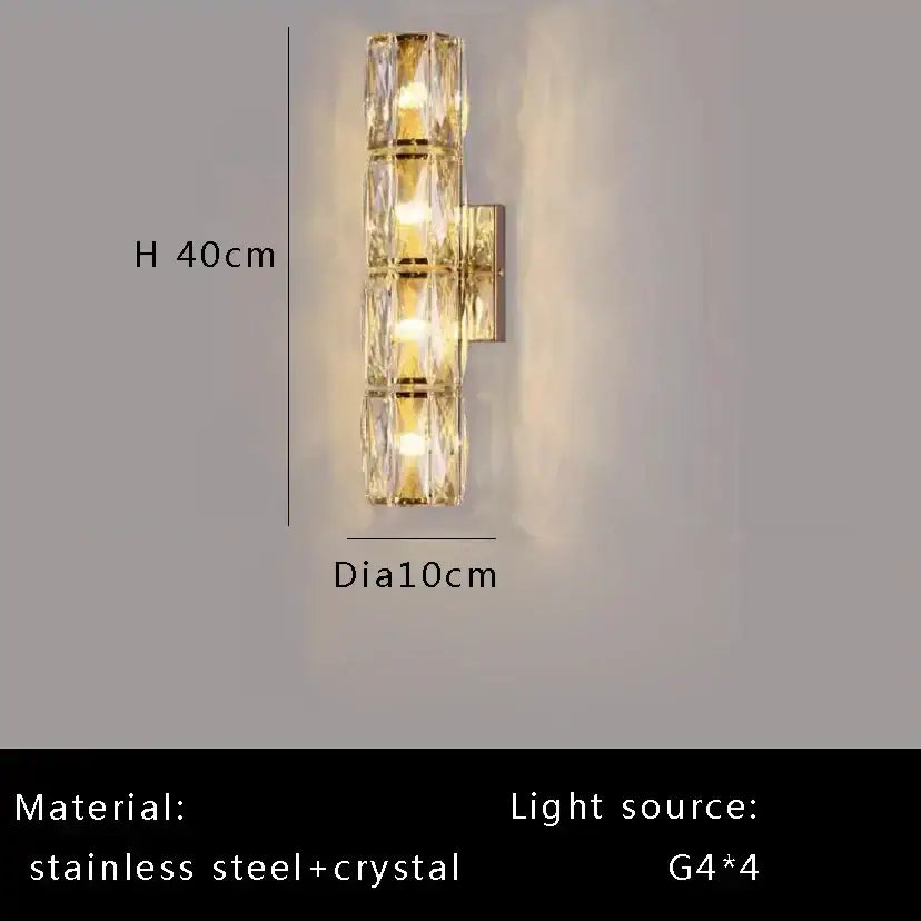 Luxury gold crystal ceiling lamp for living room