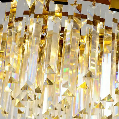 Modern luxury gold crystal ceiling lamp living room chandelier