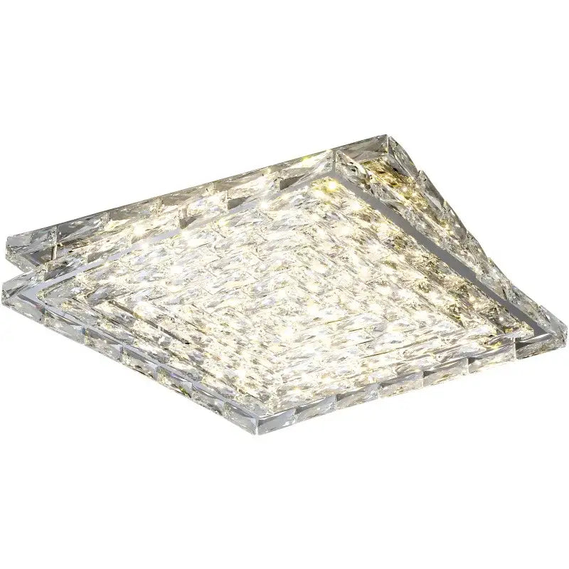 Modern geometric clear crystal ceiling lamp for living room
