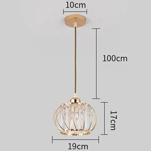 Modern gold crystal ceiling lamp for hallway and aisle decor