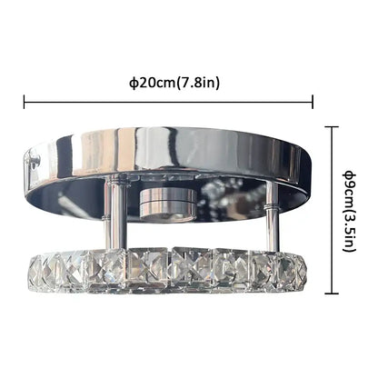Modern chrome crystal ceiling lamp smart led – living room chandelier