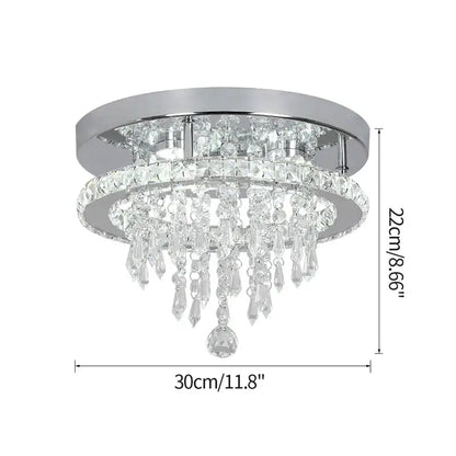 Modern chrome crystal ceiling lamp smart led – living room chandelier