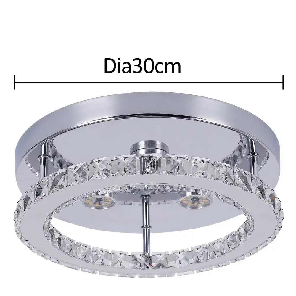 Modern chrome crystal ceiling lamp smart led – living room chandelier