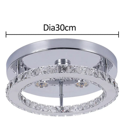 Modern chrome crystal ceiling lamp smart led – living room chandelier