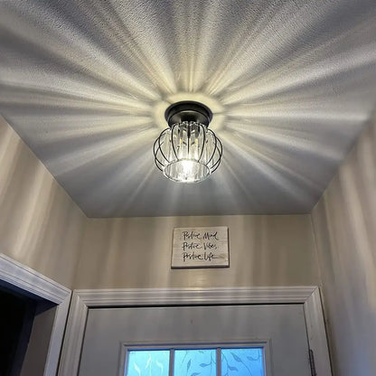 Modern gold & black crystal ceiling light fixture bedroom chandelier