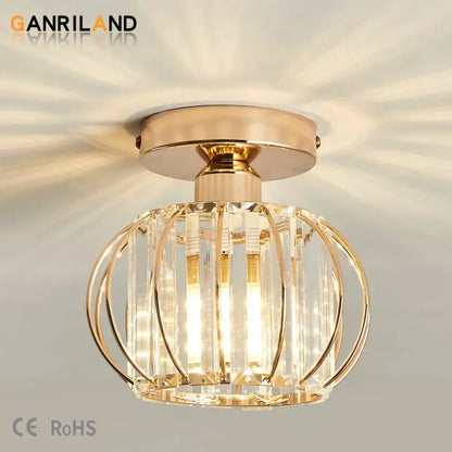 Modern gold & black crystal ceiling light fixture bedroom chandelier