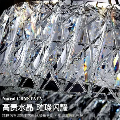 Modern luxury chrome crystal ceiling light for living room