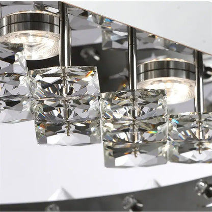 Modern chrome crystal ceiling light for living room