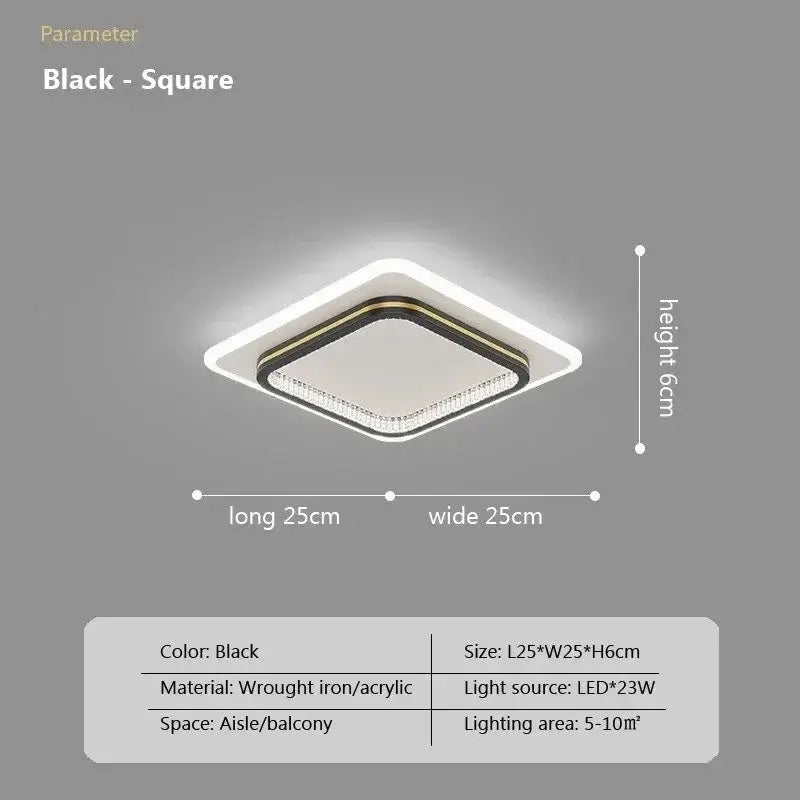 Modern circular led crystal ceiling lights for home entrance