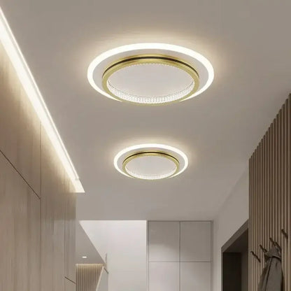 Modern circular led crystal ceiling lights for home entrance