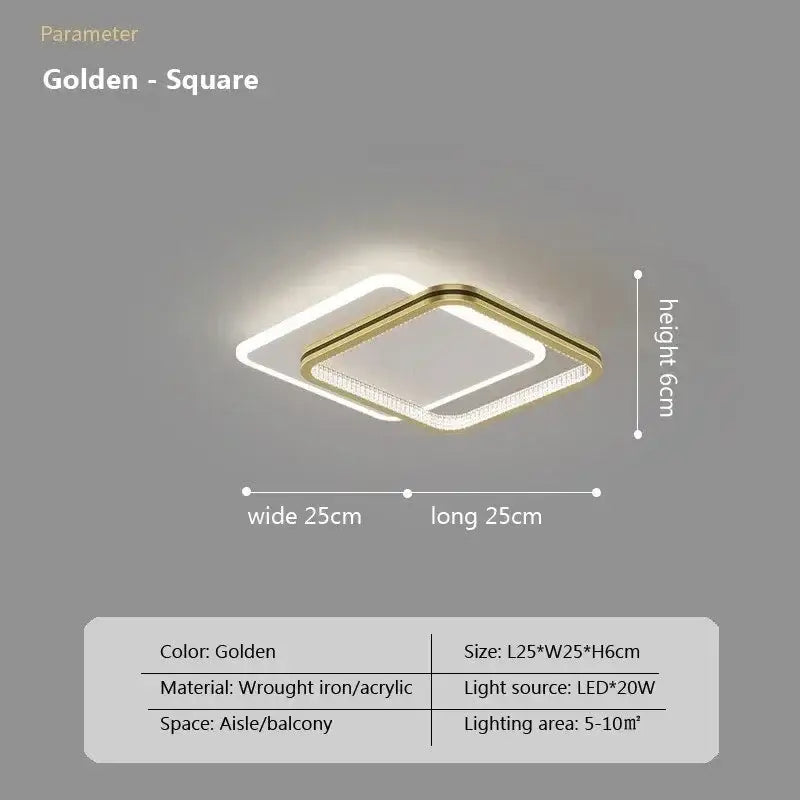 Modern circular led crystal ceiling lights for home entrance