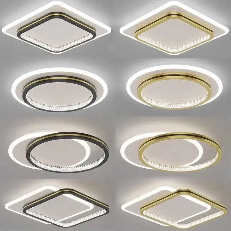 Modern circular led crystal ceiling lights for home entrance
