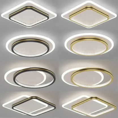Modern circular led crystal ceiling lights for home entrance