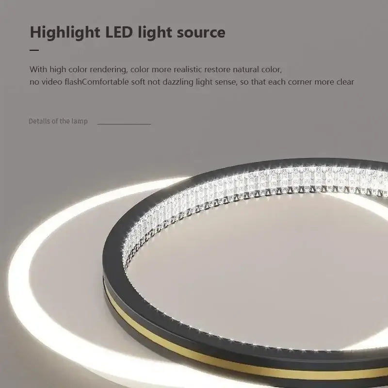 Modern circular led crystal ceiling lights for home entrance