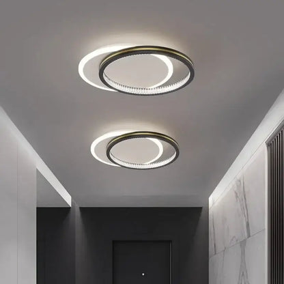 Modern circular led crystal ceiling lights for home entrance