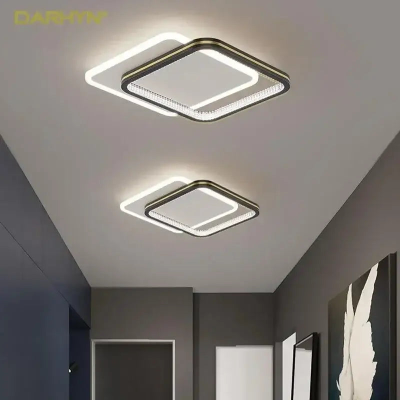 Modern circular led crystal ceiling lights for home entrance