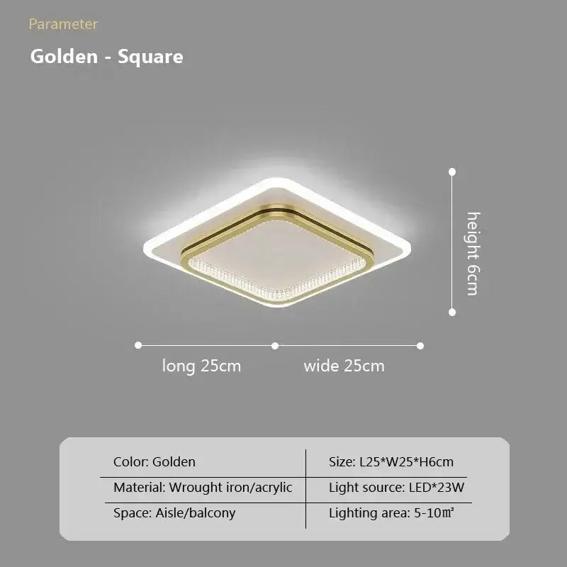 Modern circular led crystal ceiling lights for home entrance