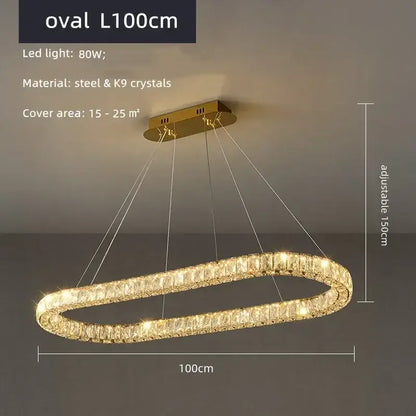 Modern golden spiral crystal ceiling lights living room
