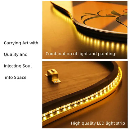 Modern ceramic led wall lamp moonlight landscape living room decor